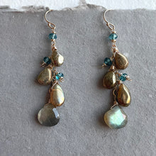 Load image into Gallery viewer, Golden Gleam Cascade Earrings
