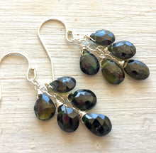 Load image into Gallery viewer, Classic  - Green Tourmaline Dangles, metal choices
