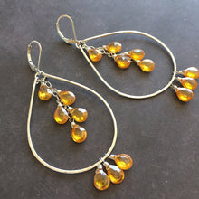 Load image into Gallery viewer, Hello Sunshine CZ Double Decker Hoops, Leverback