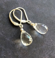 Ice Drop Rock Crystal Earrings, Metal Options