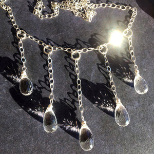 Melting Ice Rock Crystal Quartz Necklace