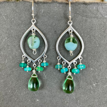 Load image into Gallery viewer, Bright Day Opal Chandelier Earrings