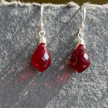 Load image into Gallery viewer, Just Perfect Red Dewdrop Danglers