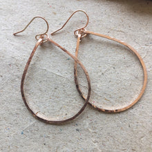 Load image into Gallery viewer, Ava Hammered Hoop Earrings in 14K Rose Gold Filled, Sterling, or 14k gold filled Size: Small