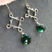 Load image into Gallery viewer, Forest Emerald Green Celtic Dangles