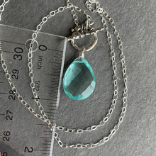Load image into Gallery viewer, Aquamarine Goddess Toggle Necklace, Huge quartz necklace , OOAK