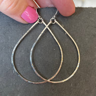 Kristiana Sterling Silver Hammered Hoop