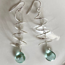 Load image into Gallery viewer, Spiral Seafoam Dangles