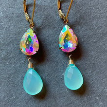 Load image into Gallery viewer, Sparkle City Chalcedony Leverback Earrings