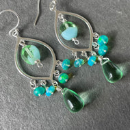 Bright Day Opal Chandelier Earrings