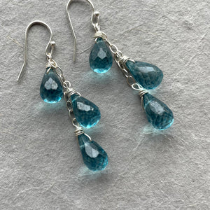 Water Drops Mystic Blue Earrings