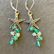 Load image into Gallery viewer, Starfish and Opal Earrings