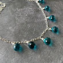 Load image into Gallery viewer, Paraiba blue  onion quartz necklace