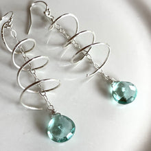 Load image into Gallery viewer, Spiral Seafoam Dangles