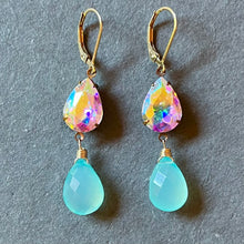 Load image into Gallery viewer, Sparkle City Chalcedony Leverback Earrings