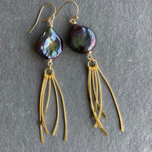 Load image into Gallery viewer, Freshwater Peacock Pearl Tassel Earrings