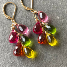Load image into Gallery viewer, Spring Gala Rainbow Earrings, metal options