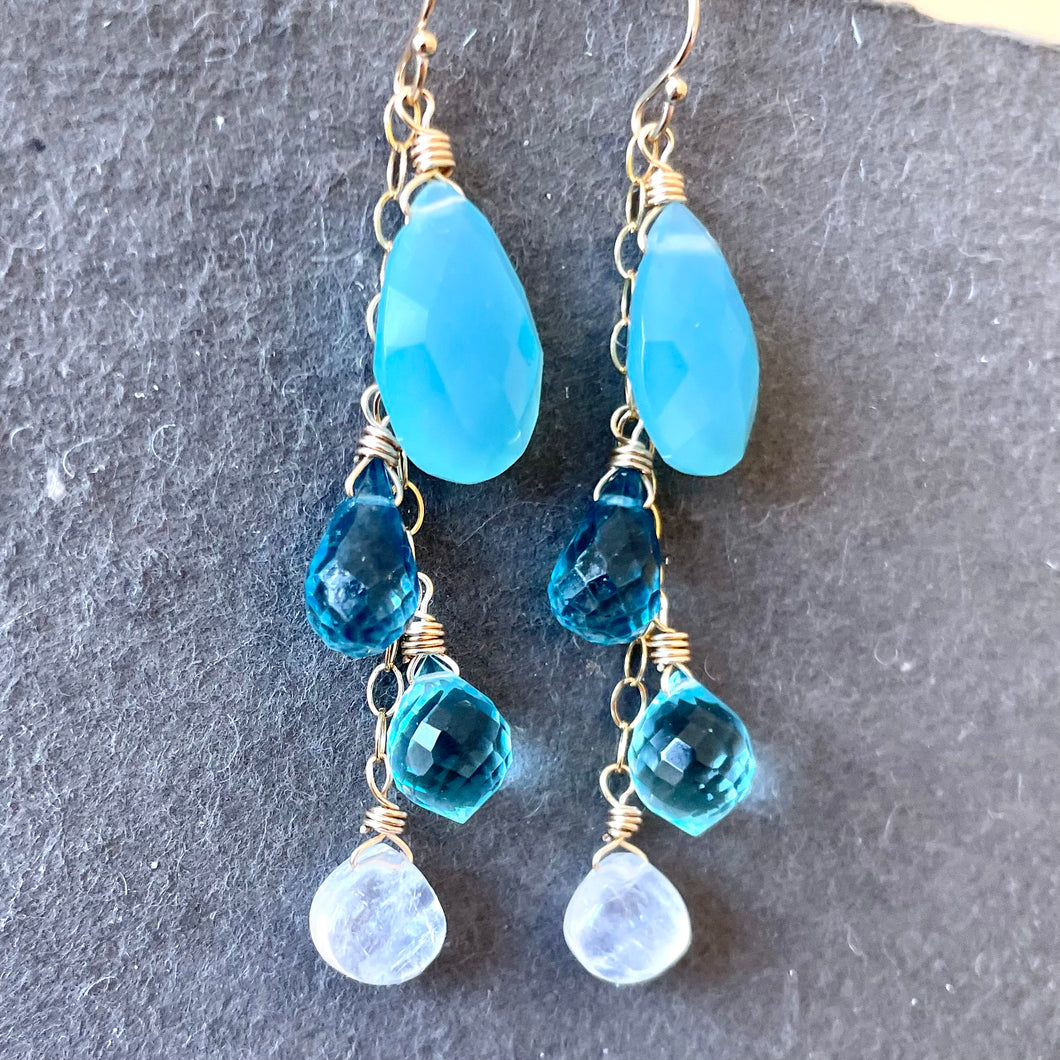 Peruvian Blue Cascade Earrings
