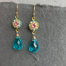 Load image into Gallery viewer, Vintagey Paraiba Dangles