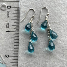 Load image into Gallery viewer, Water Drops Mystic Blue Earrings