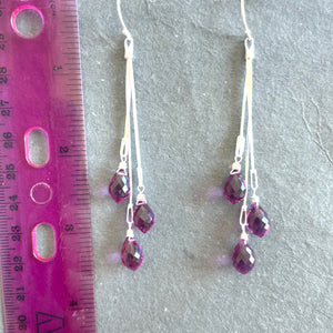 Dripping with Magenta Earrings