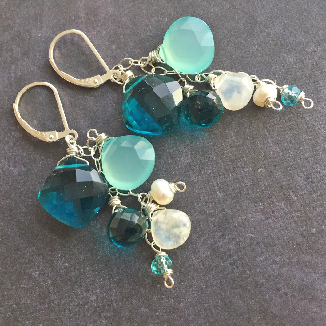 Island Breeze Cascade Earrings, Metal Choices