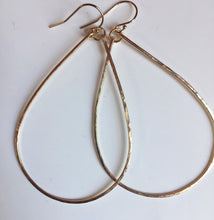Load image into Gallery viewer, Katie Hammered 2.5&quot; Hoop Earrings Size: Large, 14k Yellow Gold filled, 14K Rose Gold filled, Silver