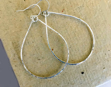 Load image into Gallery viewer, KATIE Hammered 2&quot; Hoop Earrings Size: Medium , sterling, rose gold or gold