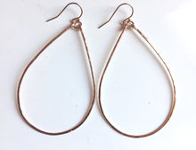 Load image into Gallery viewer, Katie Hammered 2.5&quot; Hoop Earrings Size: Large, 14K Rose Gold, Yellow Gold or Silver  , Metal options