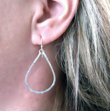 Load image into Gallery viewer, Kristiana Hammered Hoop Earrings in Sterling Size: Small