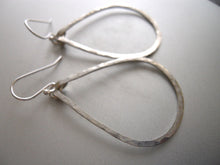 Load image into Gallery viewer, Kristiana Hammered Hoop Earrings in Sterling Size: Small