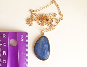Kyanite Bezel Pendant, Great Size and Quality- One of a Kind
