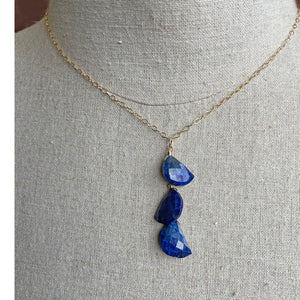Lapis Lazuli Half Moon Necklace