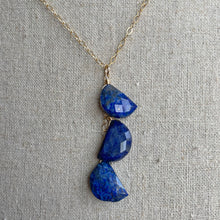 Load image into Gallery viewer, Lapis Lazuli Half Moon Necklace