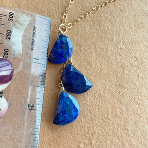 Lapis Lazuli Half Moon Necklace