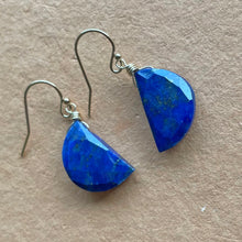 Load image into Gallery viewer, Lapis Lazuli Moon Dangles