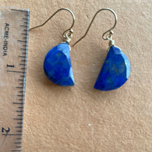 Load image into Gallery viewer, Lapis Lazuli Moon Dangles