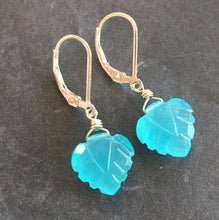 Load image into Gallery viewer, Carved Leaf Earrings, Metal Choices
