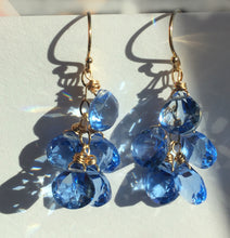 Load image into Gallery viewer, Light Tanzanite Blue Cluster Earrings