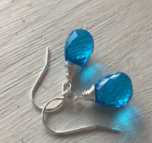 Load image into Gallery viewer, London blue teardrop earrings