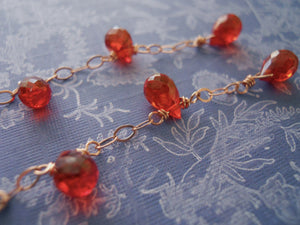 Luscious Sparkling Padparadscha Earrings