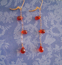 Load image into Gallery viewer, Luscious Sparkling Padparadscha Earrings