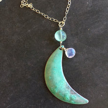 Load image into Gallery viewer, Enameled Moon Necklace, One of a Kind