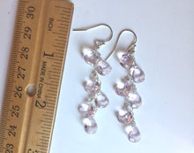 Load image into Gallery viewer, Pink Morganite Quartz Cascade earrings