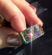 Multi-Color CZ Ring, 9, OOAK