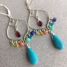 Load image into Gallery viewer, Palette Chandelier Earrings, leverback optional