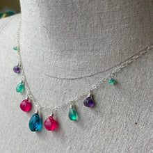 Load image into Gallery viewer, Living Well PARAIBA Blue Multicolor Necklace, metal options