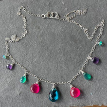 Load image into Gallery viewer, Living Well PARAIBA Blue Multicolor Necklace, metal options