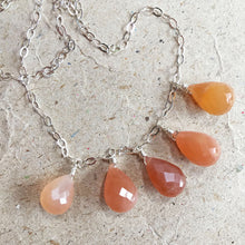 Load image into Gallery viewer, Peach Range Moonstone Necklace 2, OOAK