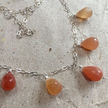 Load image into Gallery viewer, Peach Range Moonstone Necklace, OOAK
